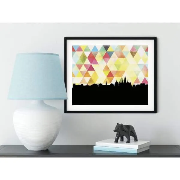 Copenhagen, Denmark geometric skyline