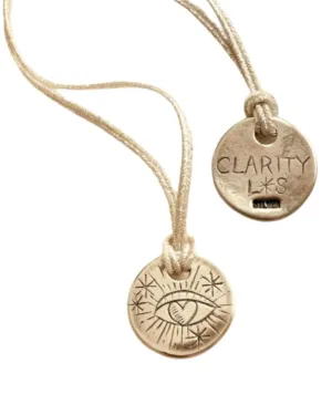 Cosmic eye pendant in recycled silver