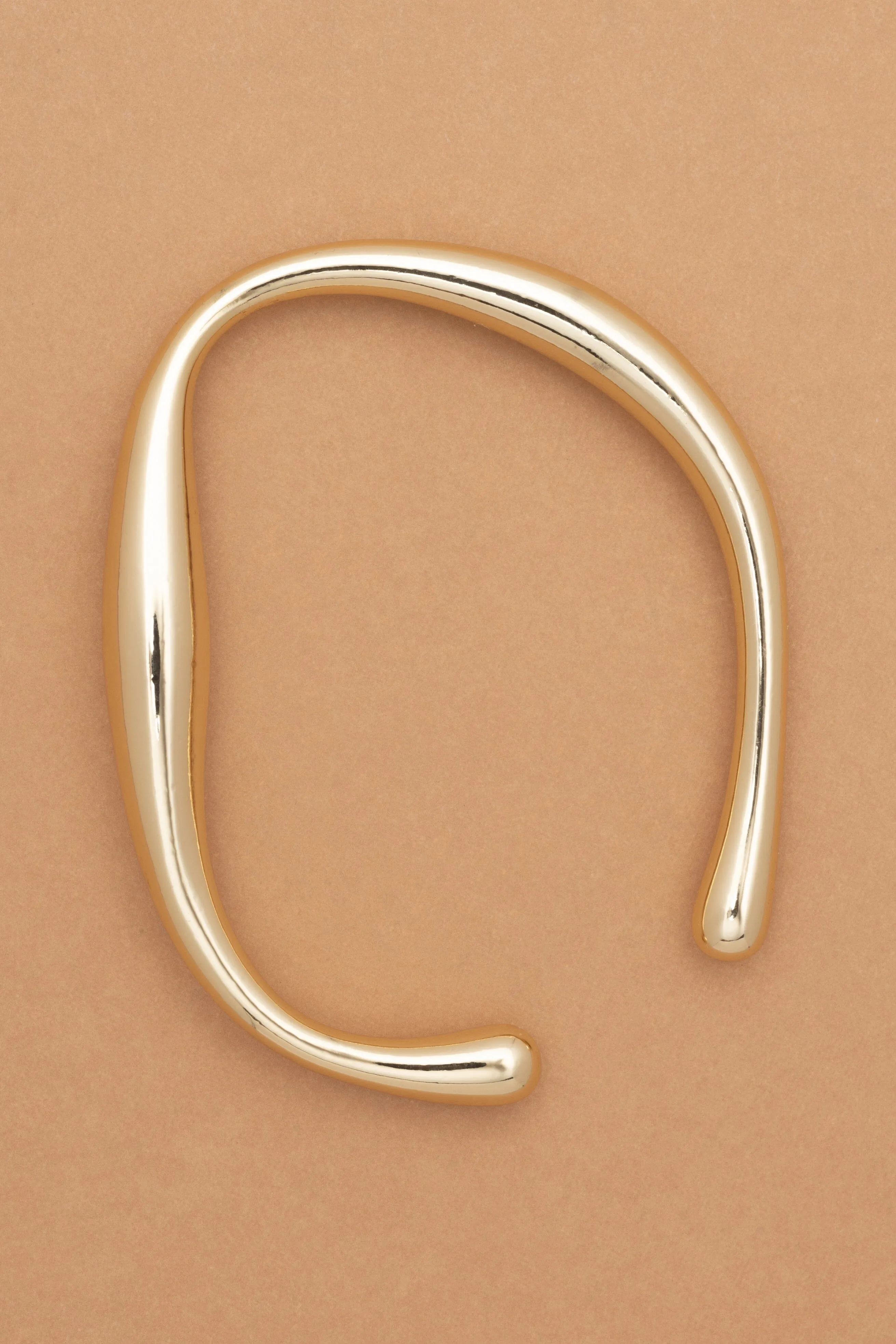 Curved Gold Frame Bangle