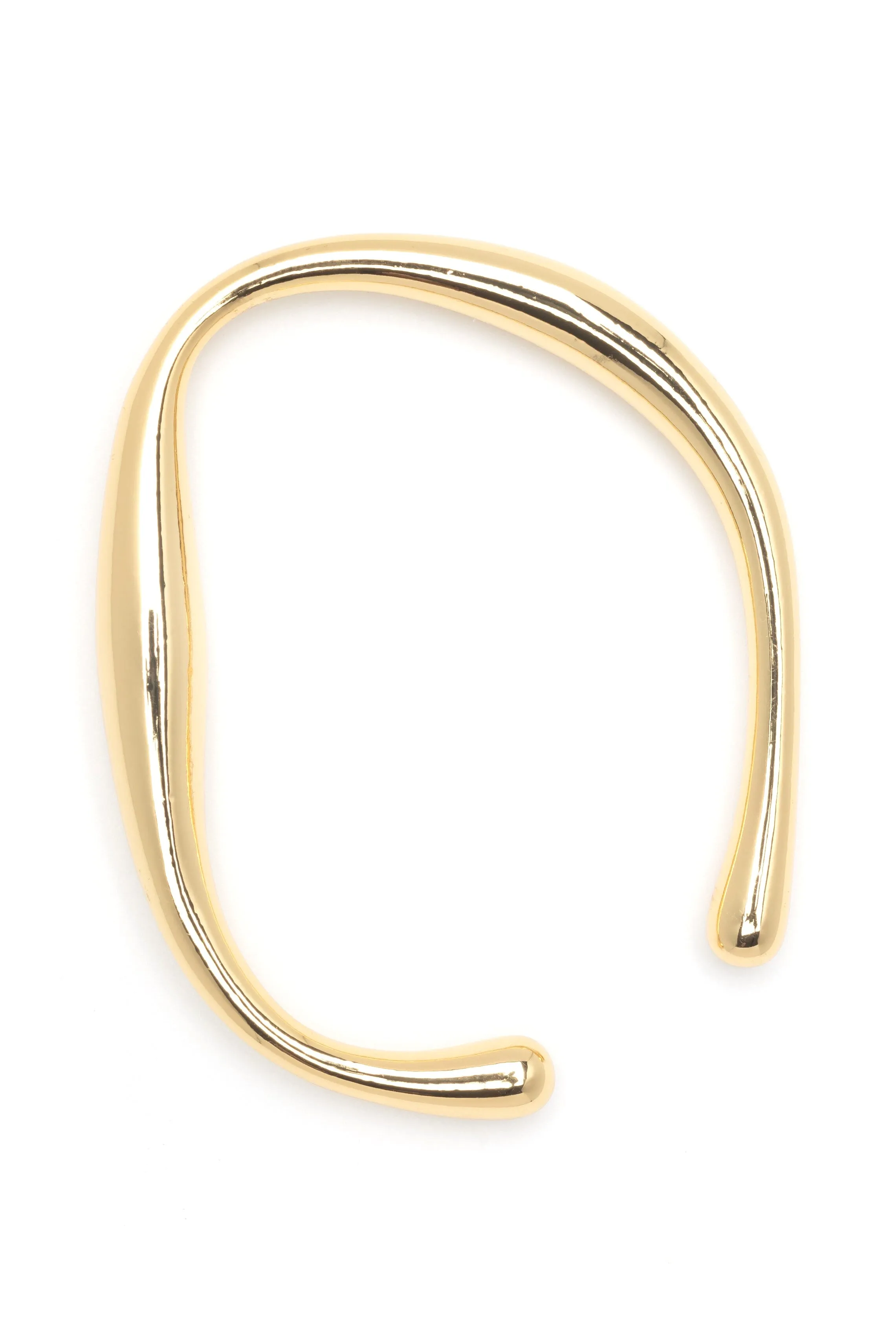 Curved Gold Frame Bangle