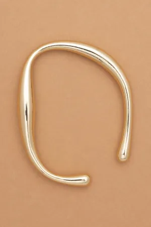 Curved Gold Frame Bangle