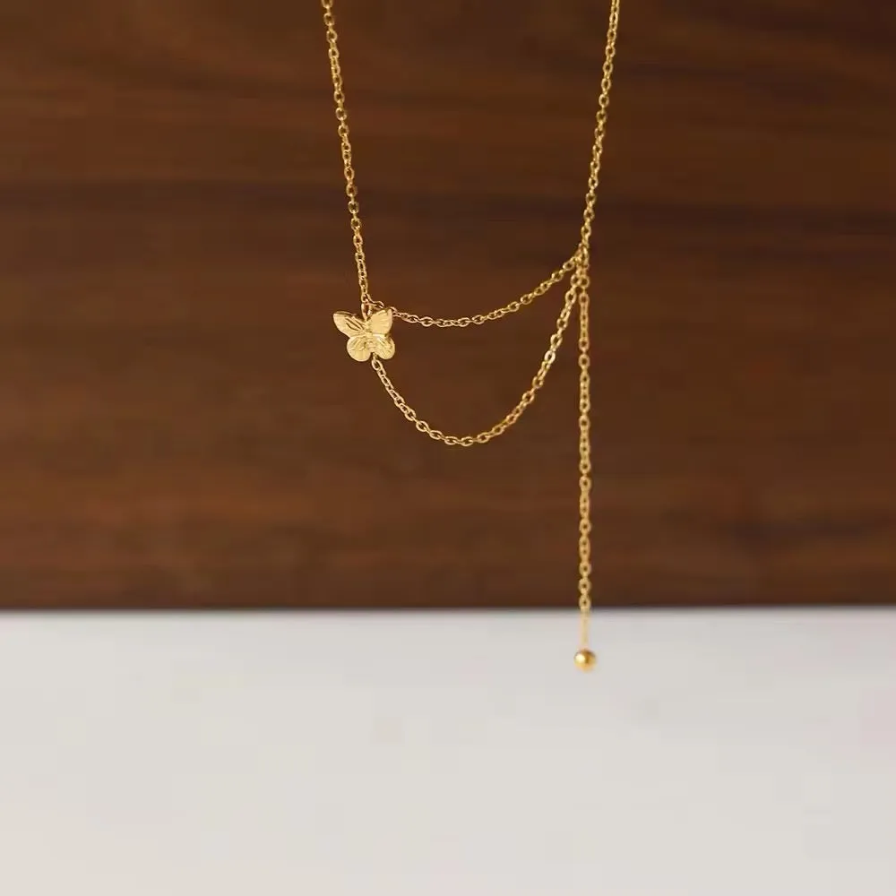 Cute Minimalist Butterfly Chain Anklet
