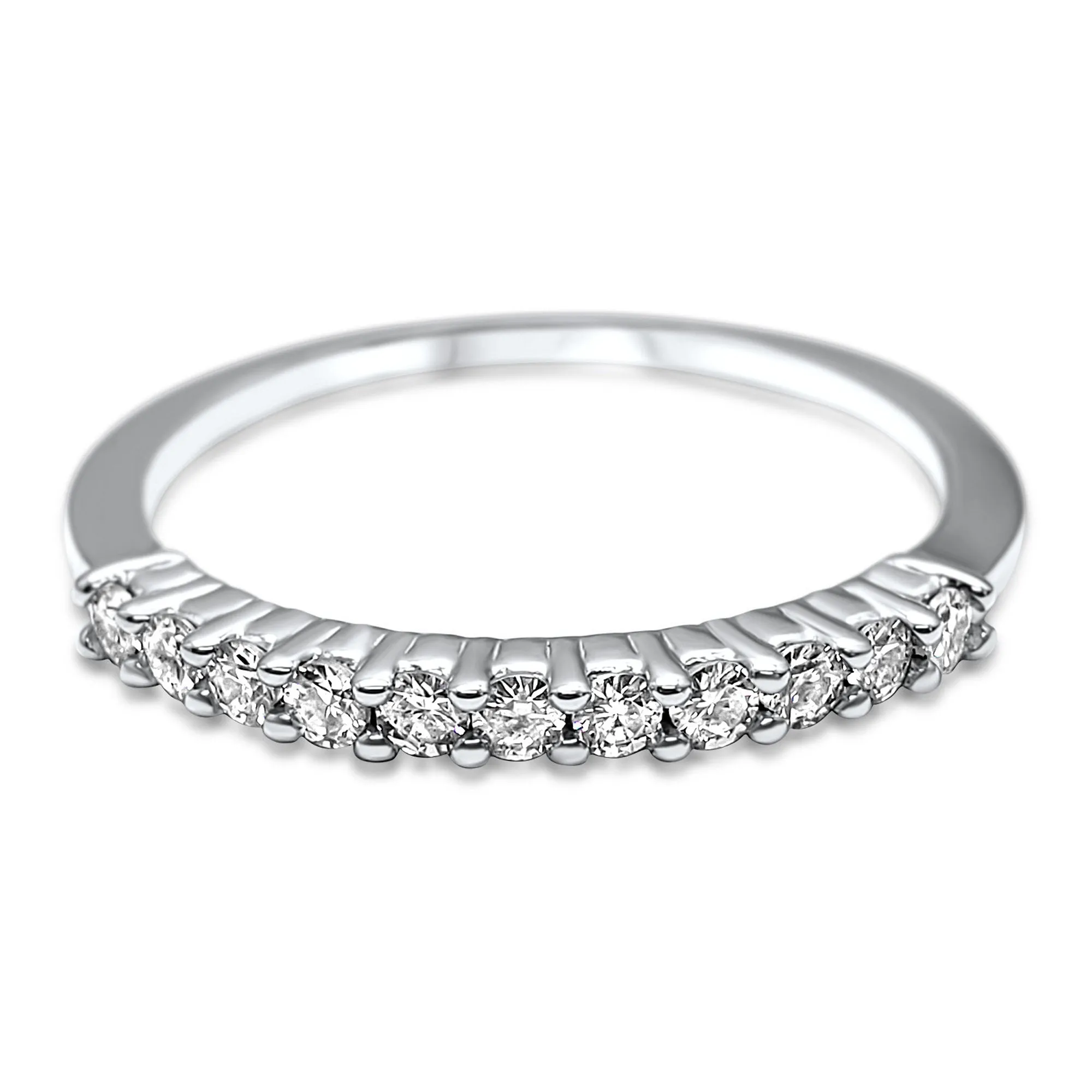 Dainty lab grown Diamond Stackable Wedding Ring 1/3 carat Anniversary Band 14k White Gold 14k Rose Gold 14k Yellow Gold