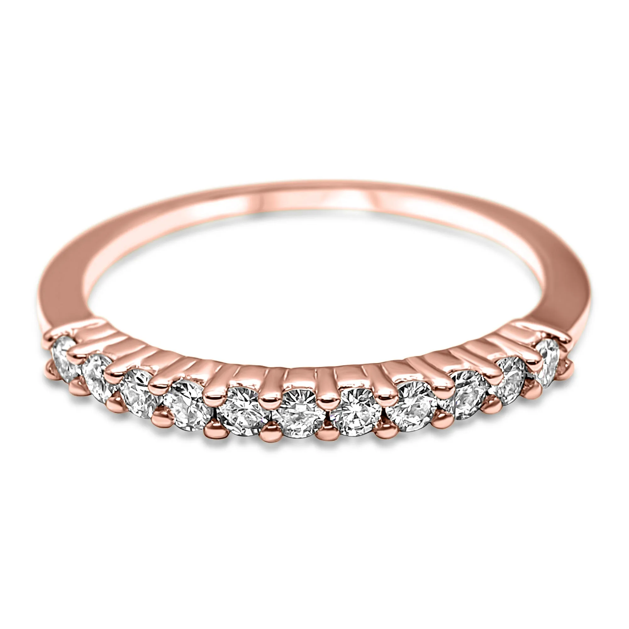 Dainty lab grown Diamond Stackable Wedding Ring 1/3 carat Anniversary Band 14k White Gold 14k Rose Gold 14k Yellow Gold