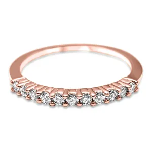 Dainty lab grown Diamond Stackable Wedding Ring 1/3 carat Anniversary Band 14k White Gold 14k Rose Gold 14k Yellow Gold