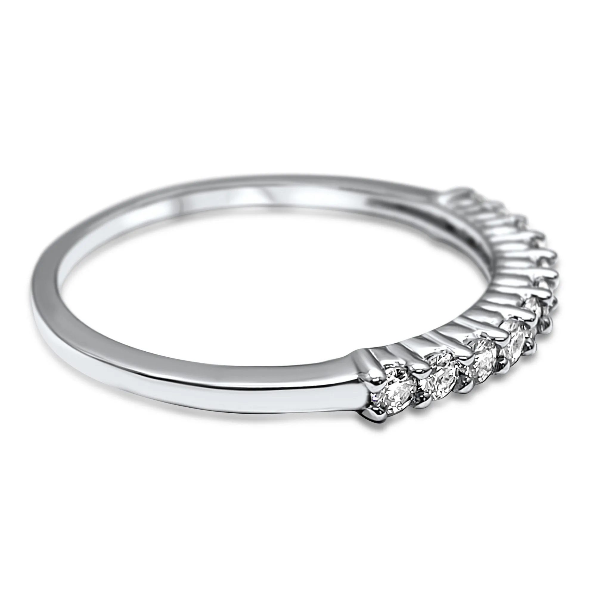 Dainty lab grown Diamond Stackable Wedding Ring 1/3 carat Anniversary Band 14k White Gold 14k Rose Gold 14k Yellow Gold