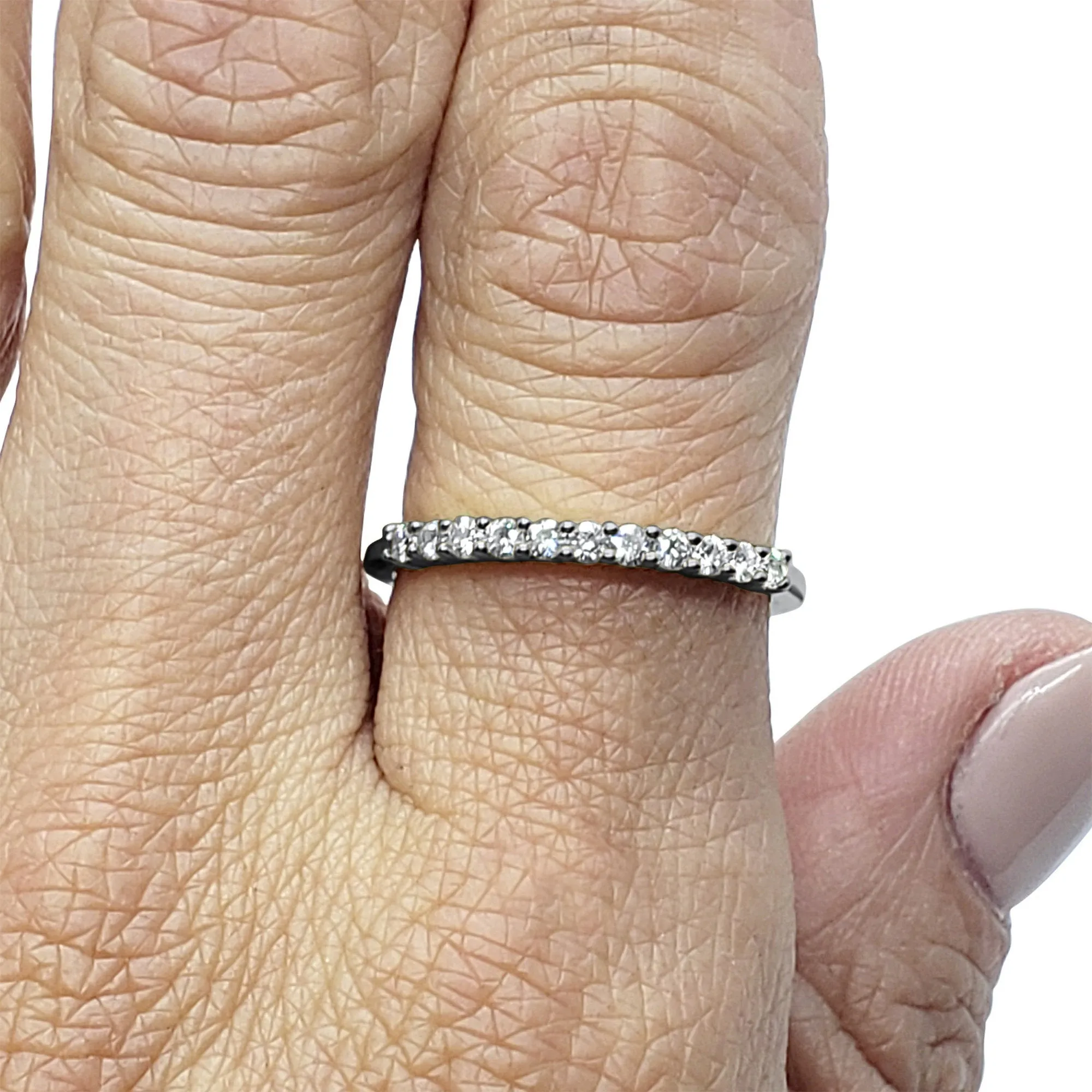 Dainty lab grown Diamond Stackable Wedding Ring 1/3 carat Anniversary Band 14k White Gold 14k Rose Gold 14k Yellow Gold