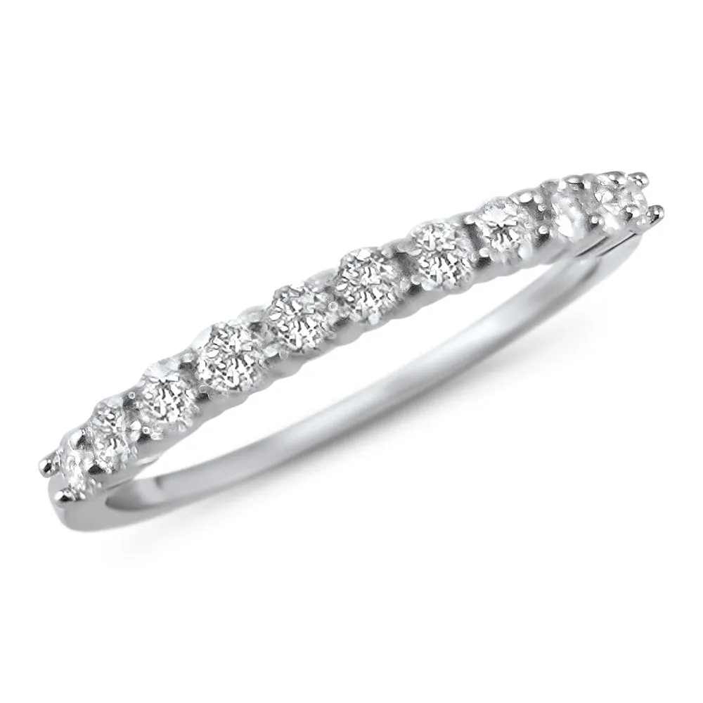 Dainty lab grown Diamond Stackable Wedding Ring 1/3 carat Anniversary Band 14k White Gold 14k Rose Gold 14k Yellow Gold