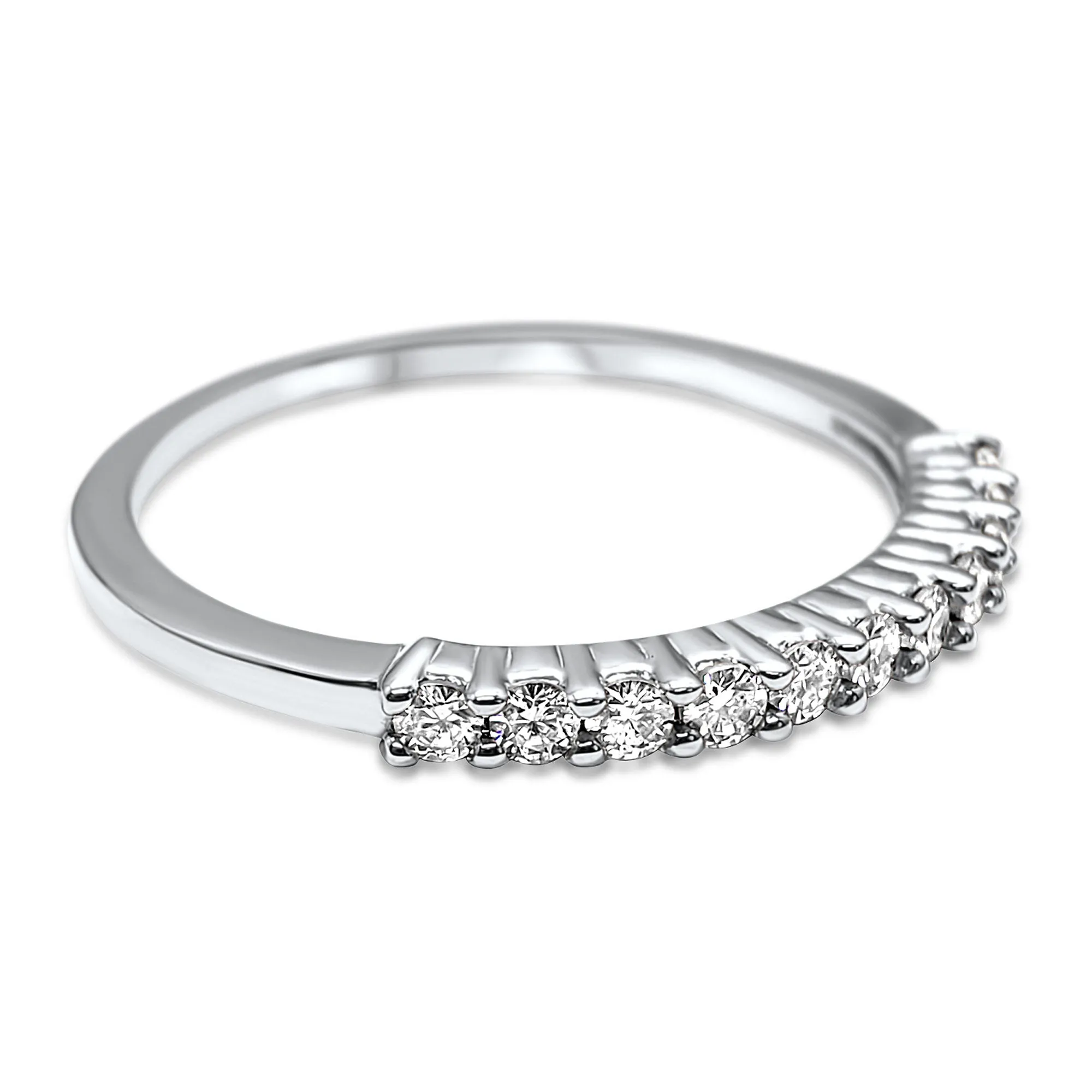 Dainty lab grown Diamond Stackable Wedding Ring 1/3 carat Anniversary Band 14k White Gold 14k Rose Gold 14k Yellow Gold