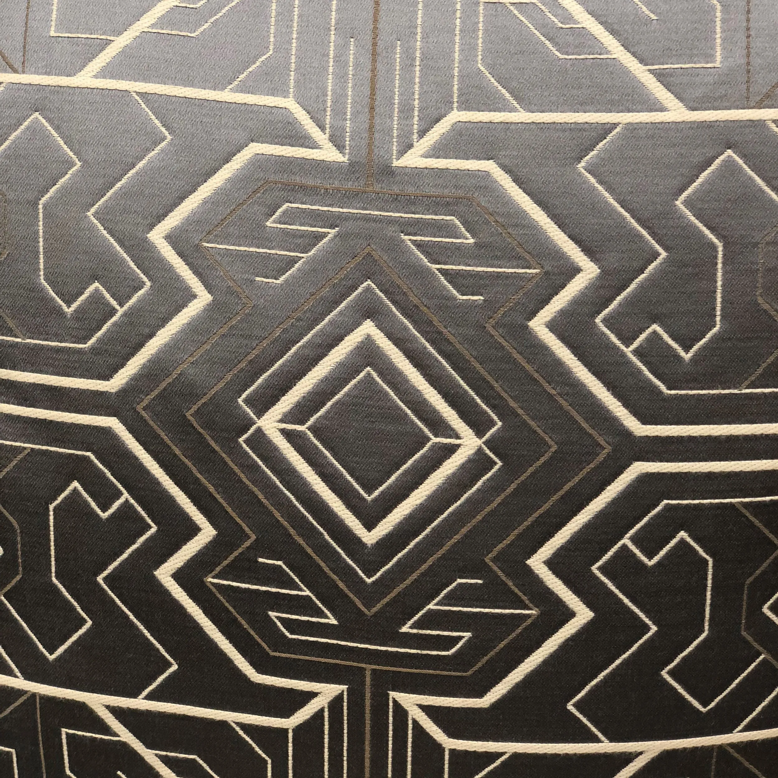 Daria Moss Silver Geometric Luxury Throw Pillow
