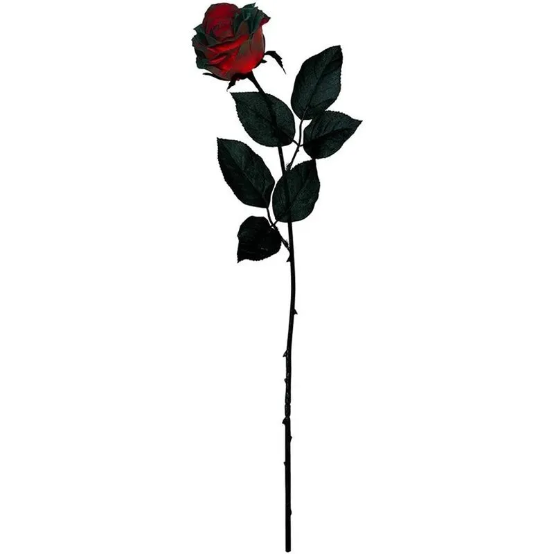 Dark Red Fabric Roses 24"