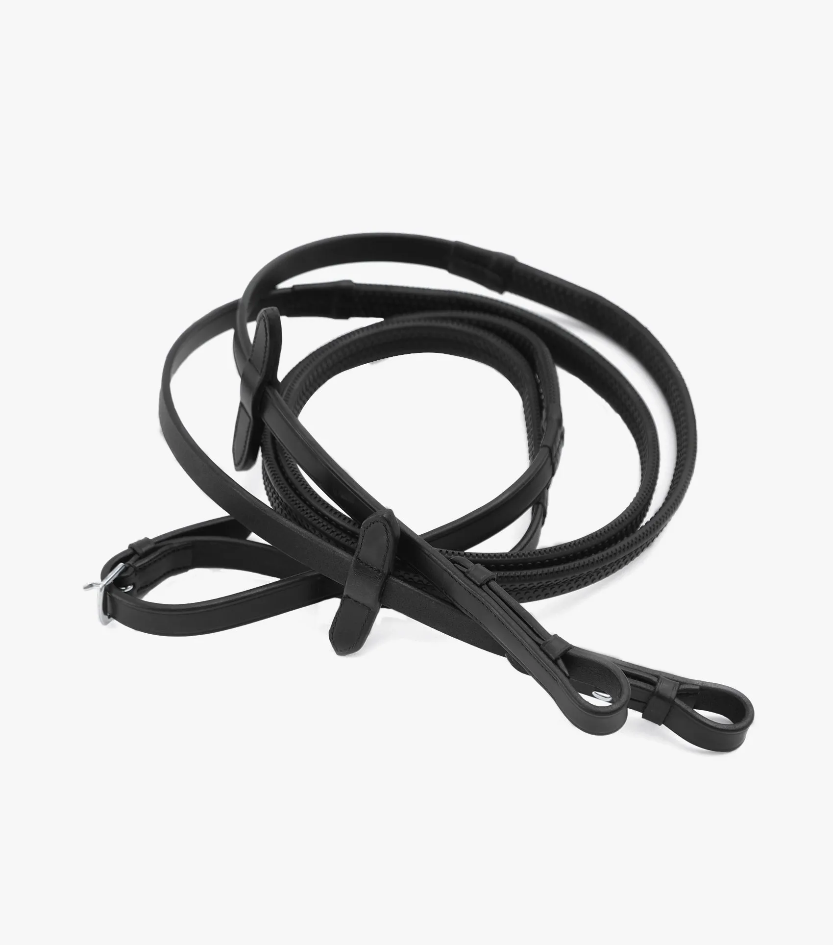 Diego Rubber Reins Black