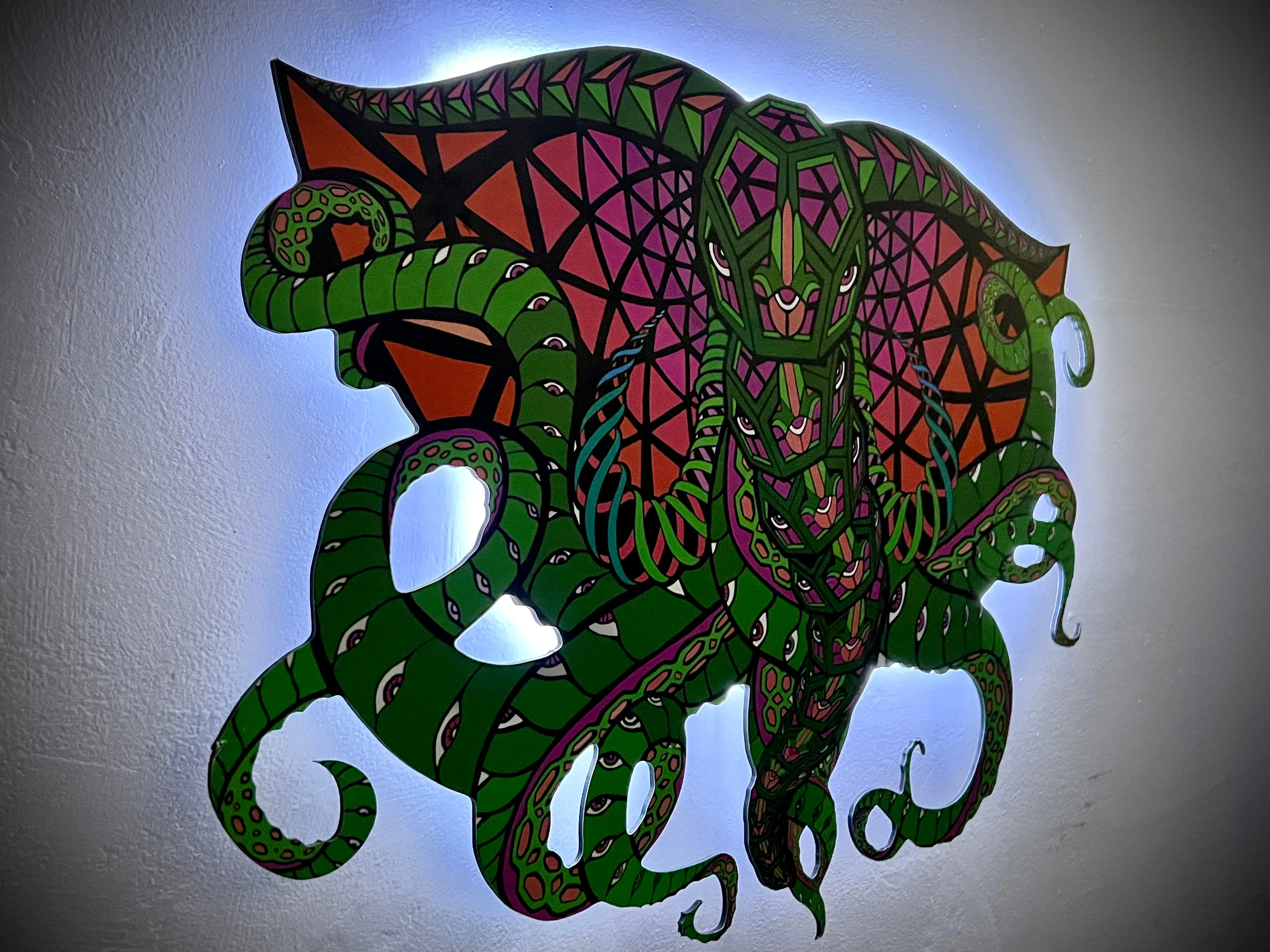 Dodecaphant Aluminum Die Cut Art Print By Fractal Mosaic