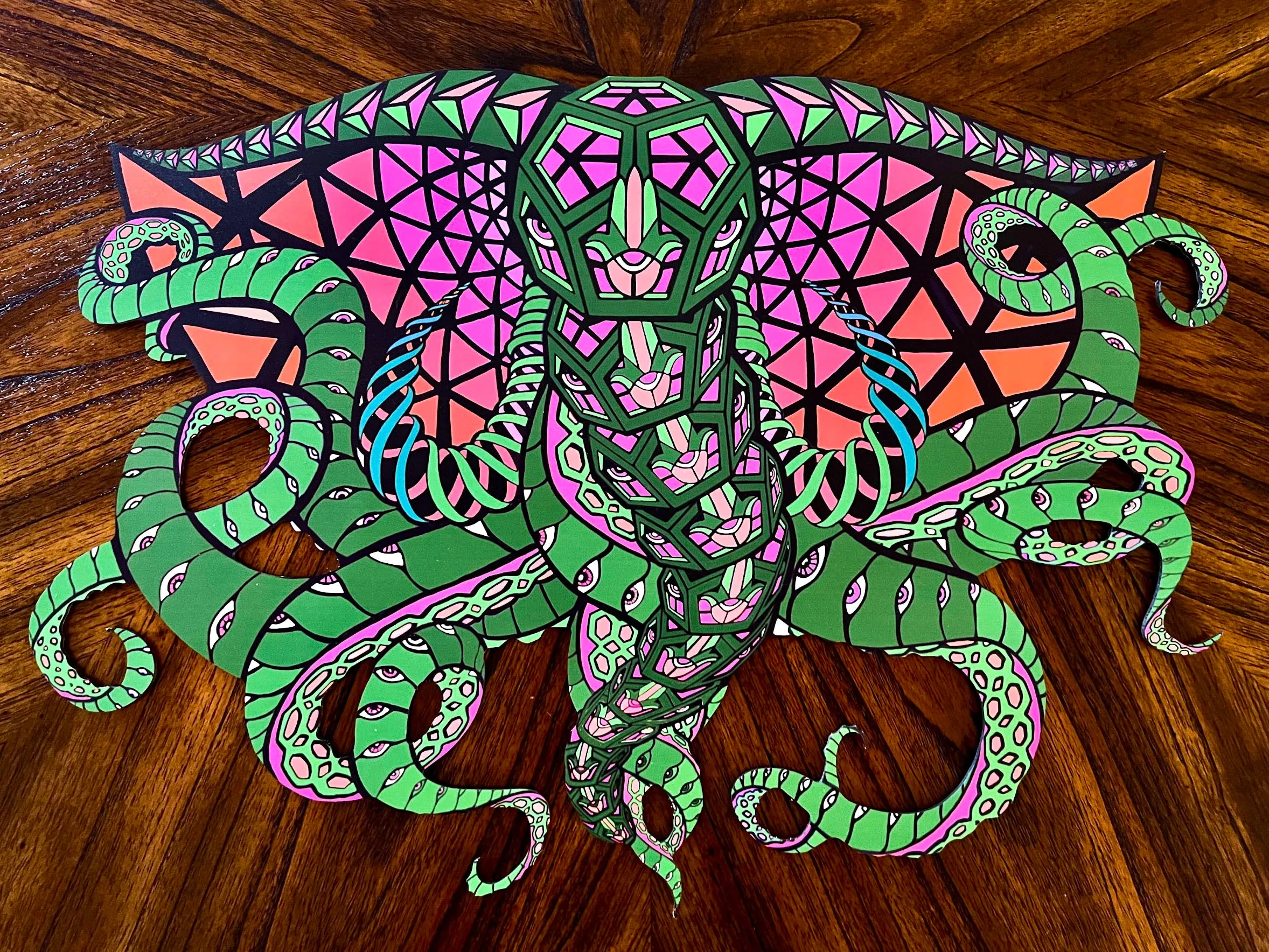 Dodecaphant Aluminum Die Cut Art Print By Fractal Mosaic