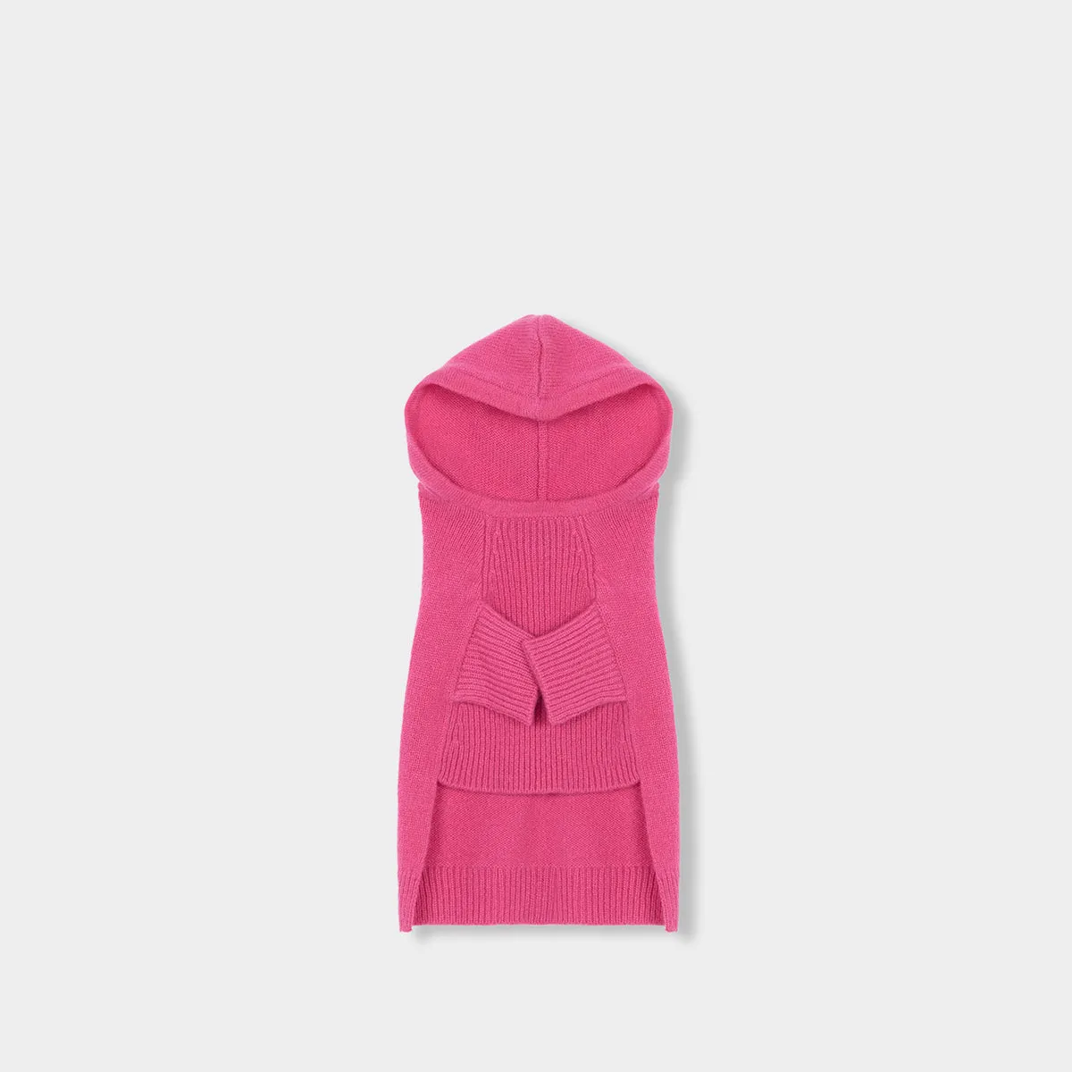 Dog Hoodie Cashmere fuchsia with YY logo