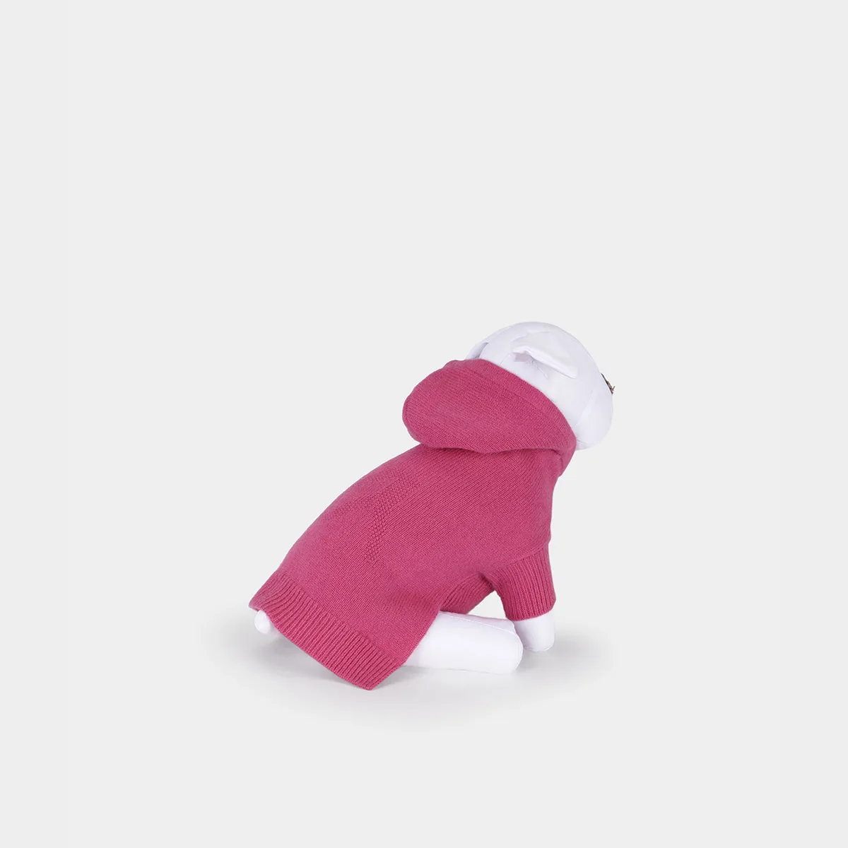 Dog Hoodie Cashmere fuchsia with YY logo
