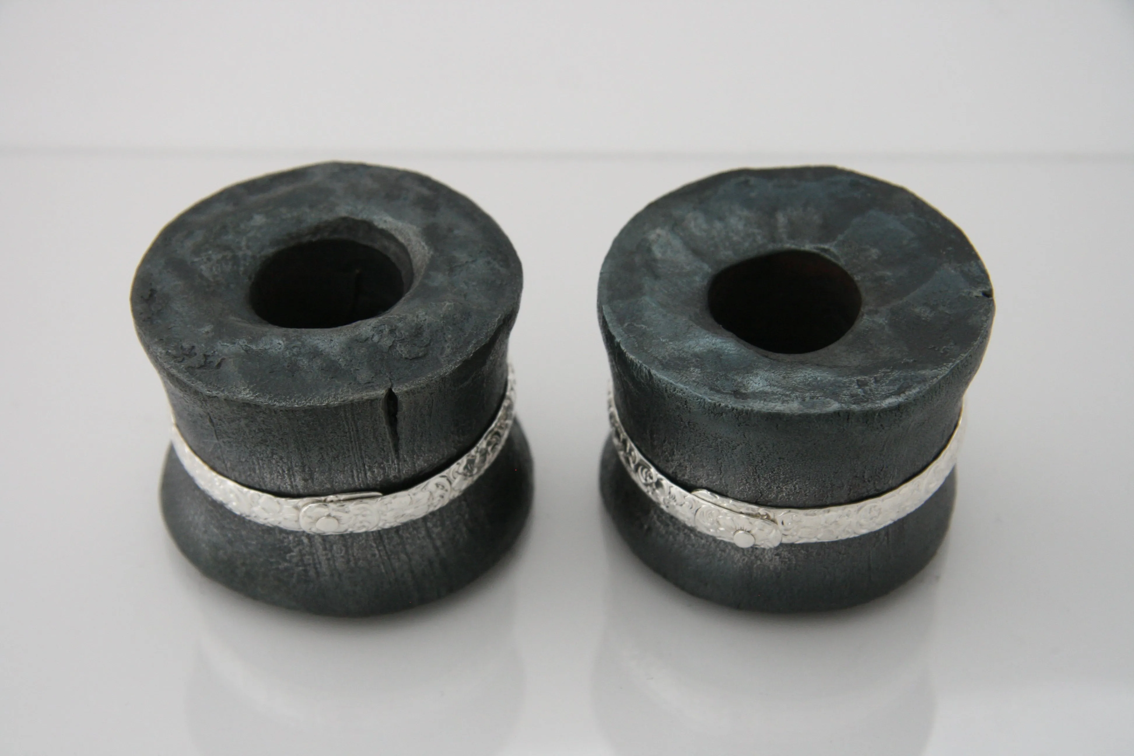 Dogwood Pattern Belted Candlestick