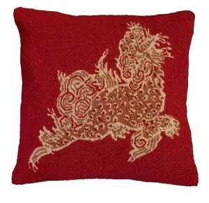 Dragon Vermillion Decorative Pillow