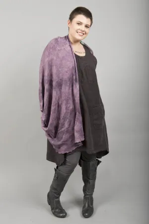 Drape Art Wrap Hand Dyed- Purple Grape Tones, size O/S