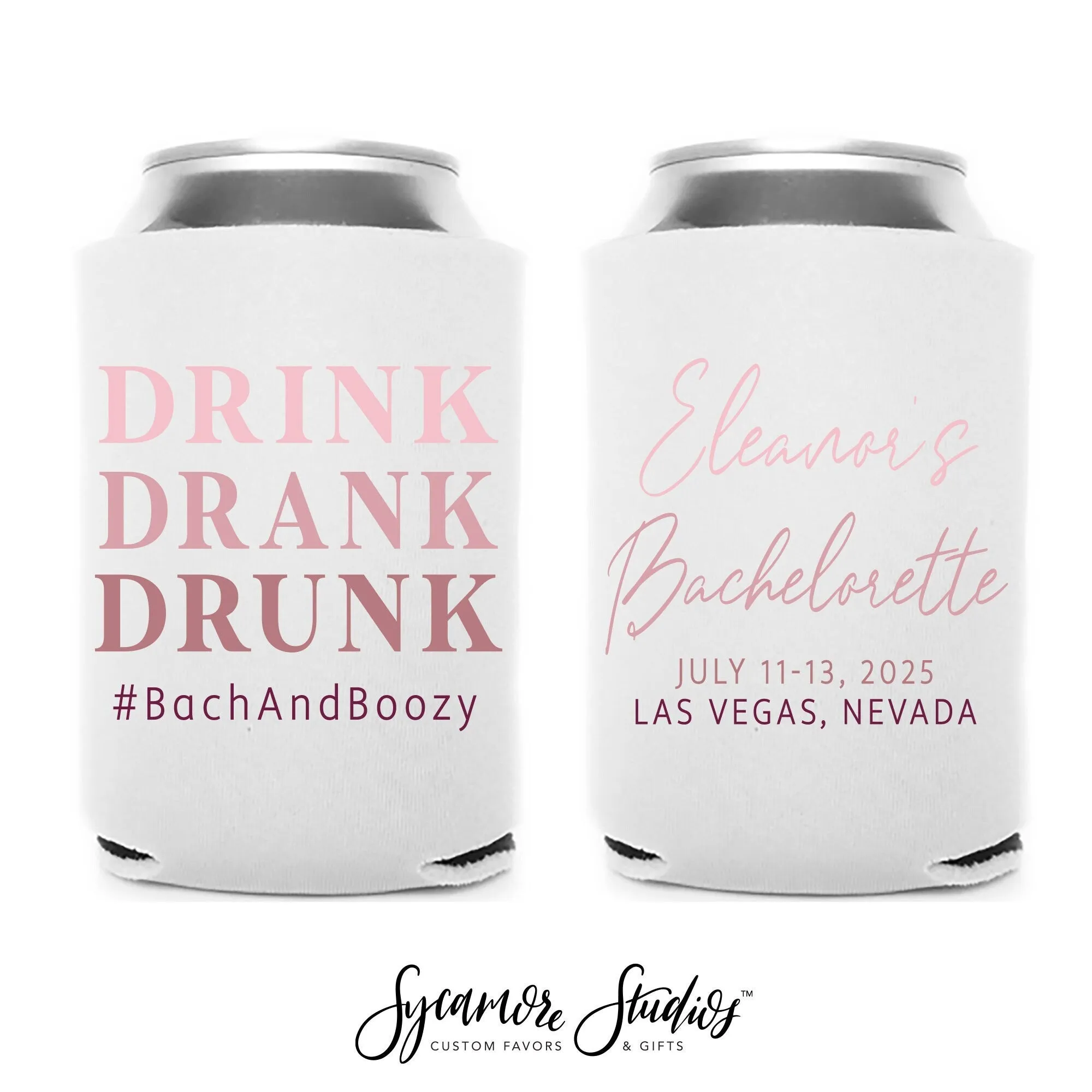 Drink Drank Drunk Full Color - Bachelor / Bachelorette Can Cooler #15R