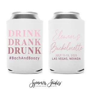 Drink Drank Drunk Full Color - Bachelor / Bachelorette Can Cooler #15R
