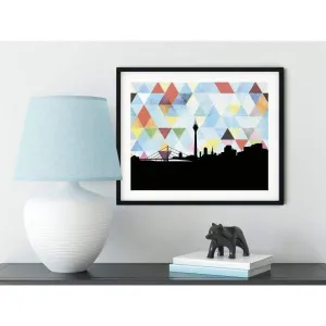 Dusseldorf, Germany geometric skyline