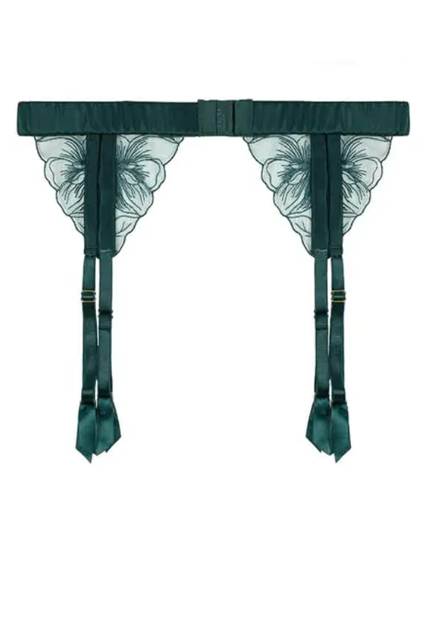 Eva Suspender Belt - Green