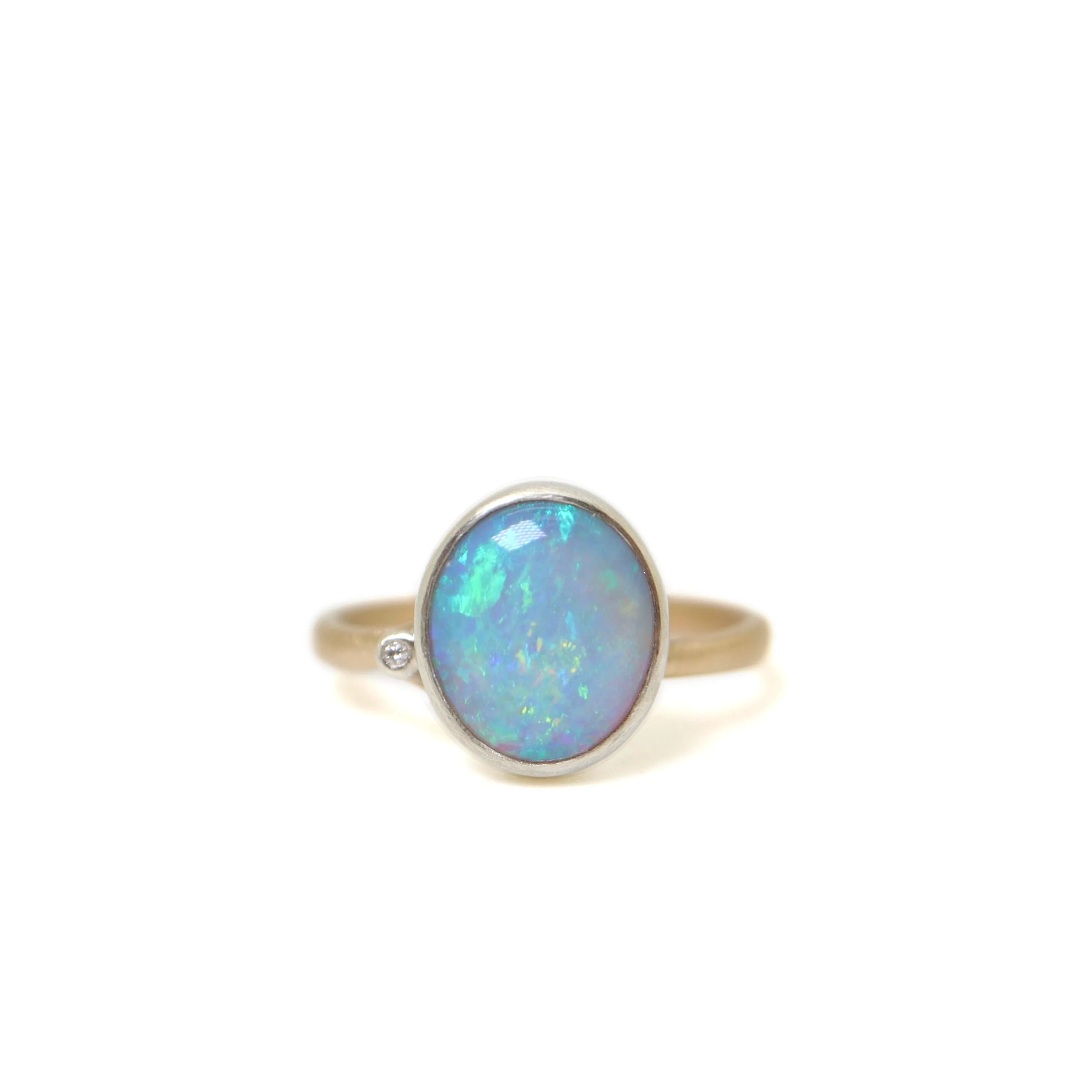 Fairy Wings Opal   Diamond Branch Waiting Ring