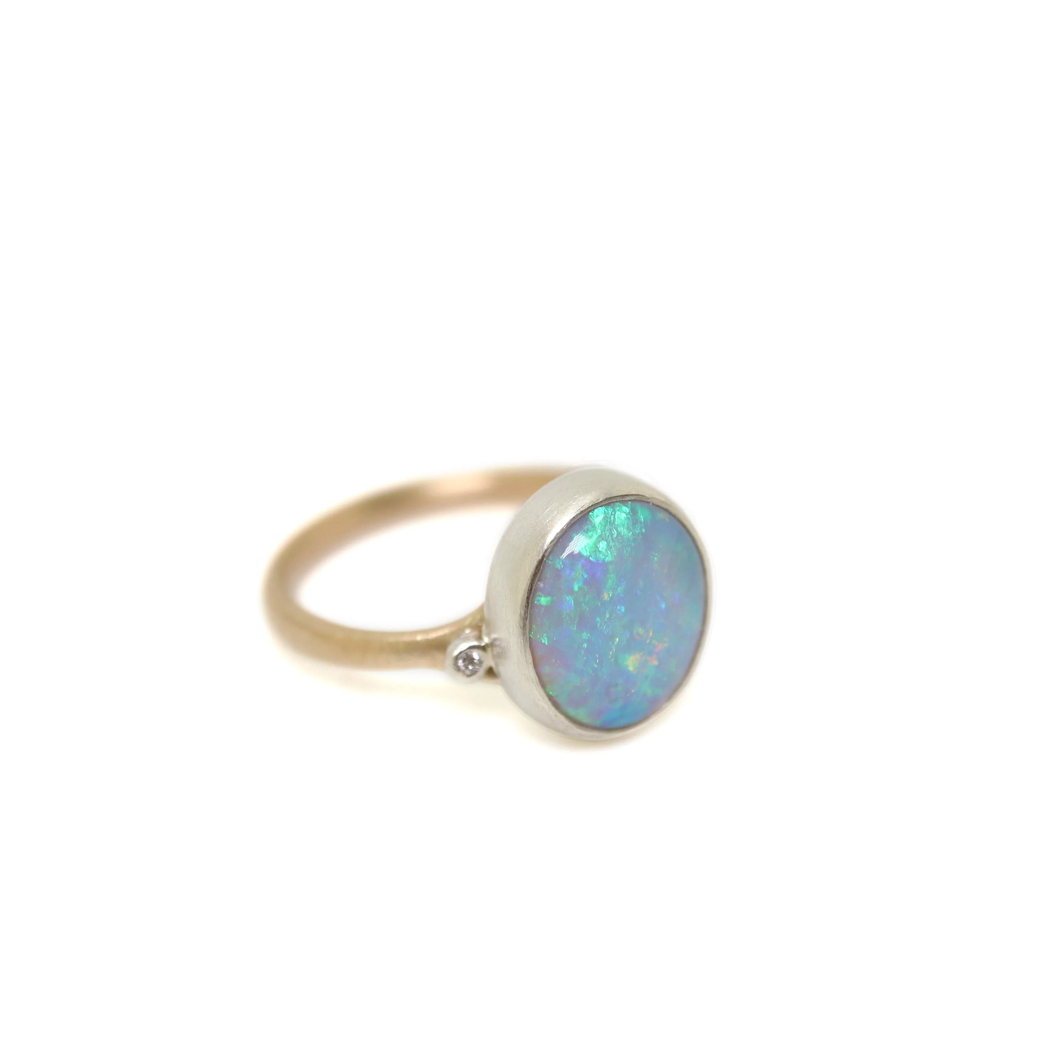 Fairy Wings Opal   Diamond Branch Waiting Ring