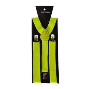 Fluro Yellow Adjustable Suspenders