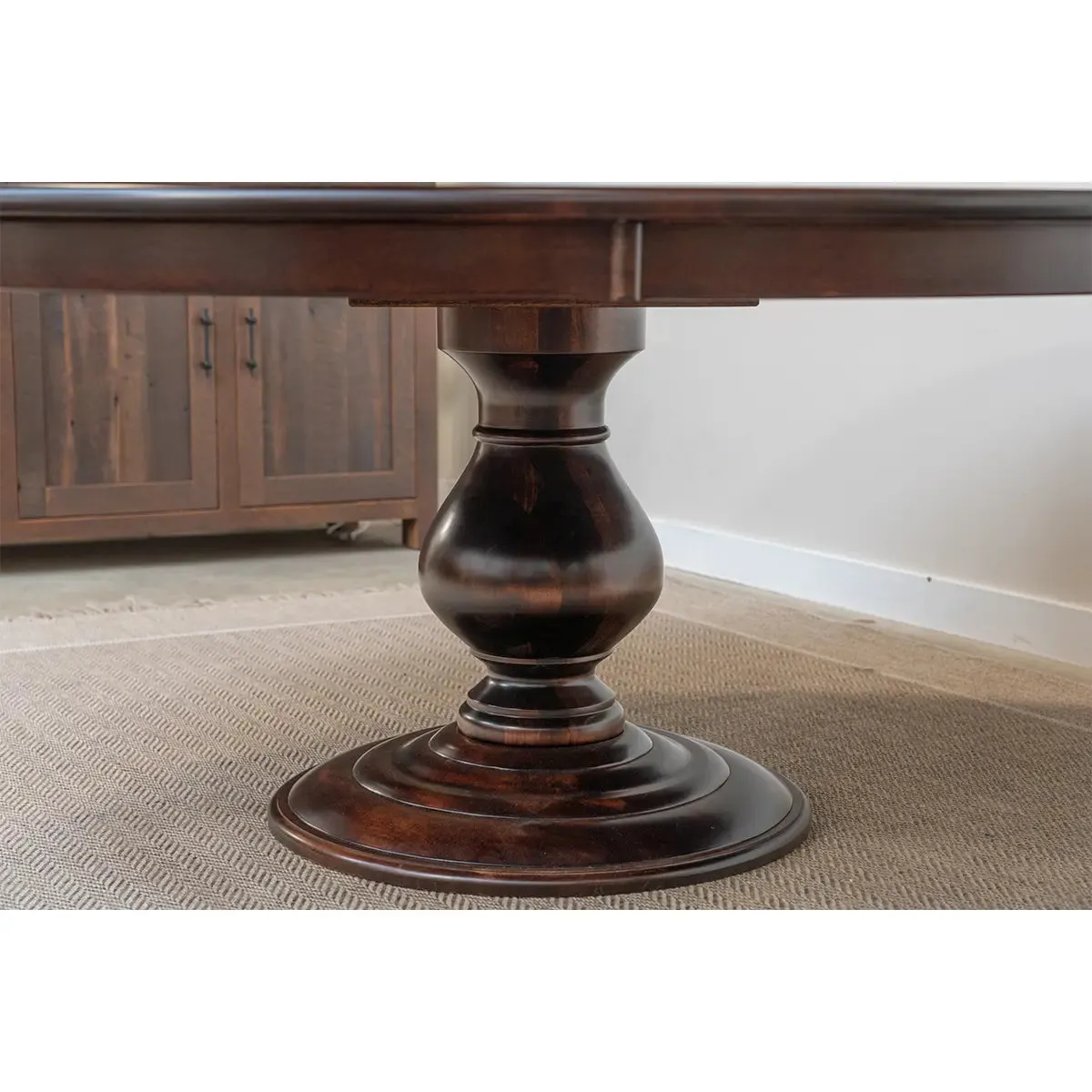 Foles Round Wood Pedestal Dining Table