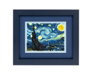 Framed Artist Series - Quilled Starry Night, Van Gogh