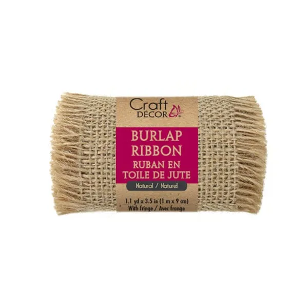 Fringed Burlap Trim - 3 1/2" X 3.25'