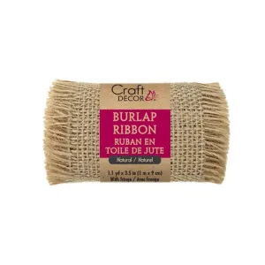 Fringed Burlap Trim - 3 1/2" X 3.25'