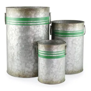Galvanized Greenery Buckets (Case of 4 Sets)