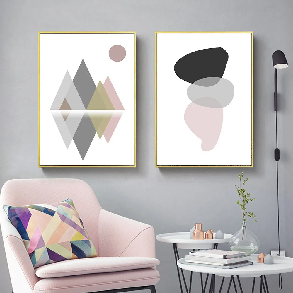 Geometric Abstract Art Wall