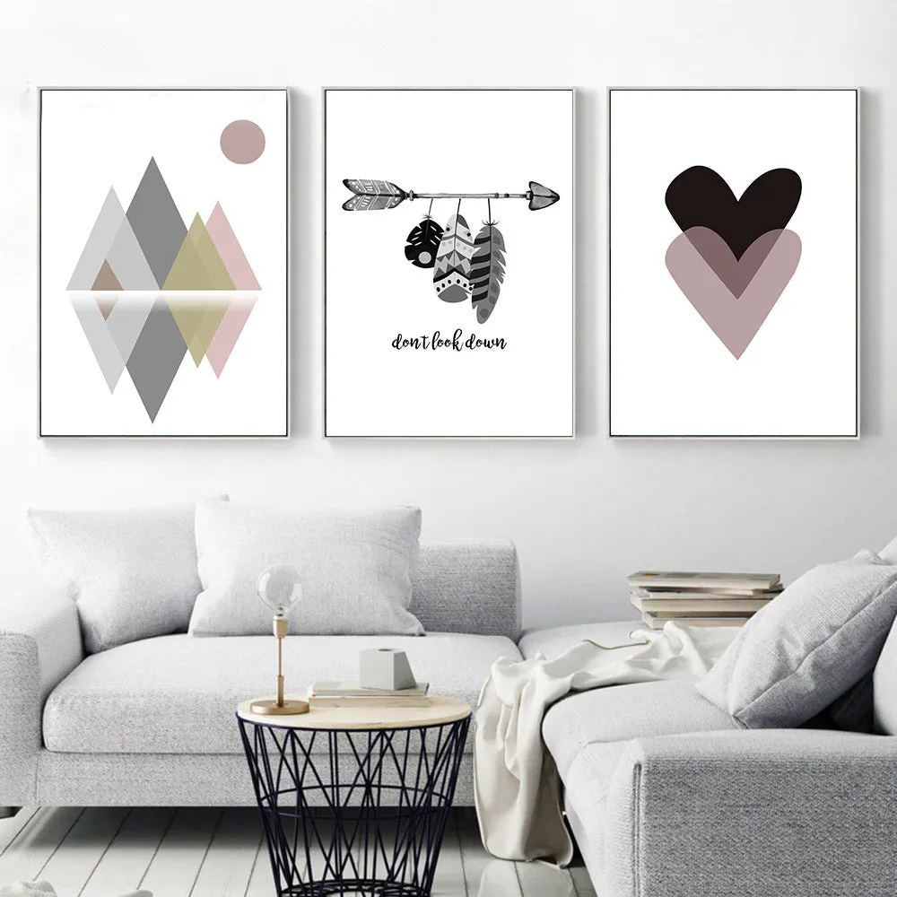 Geometric Abstract Art Wall