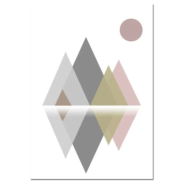 Geometric Abstract Art Wall