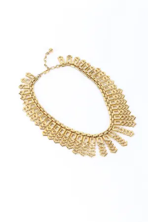 Geometric Feather Collar Necklace