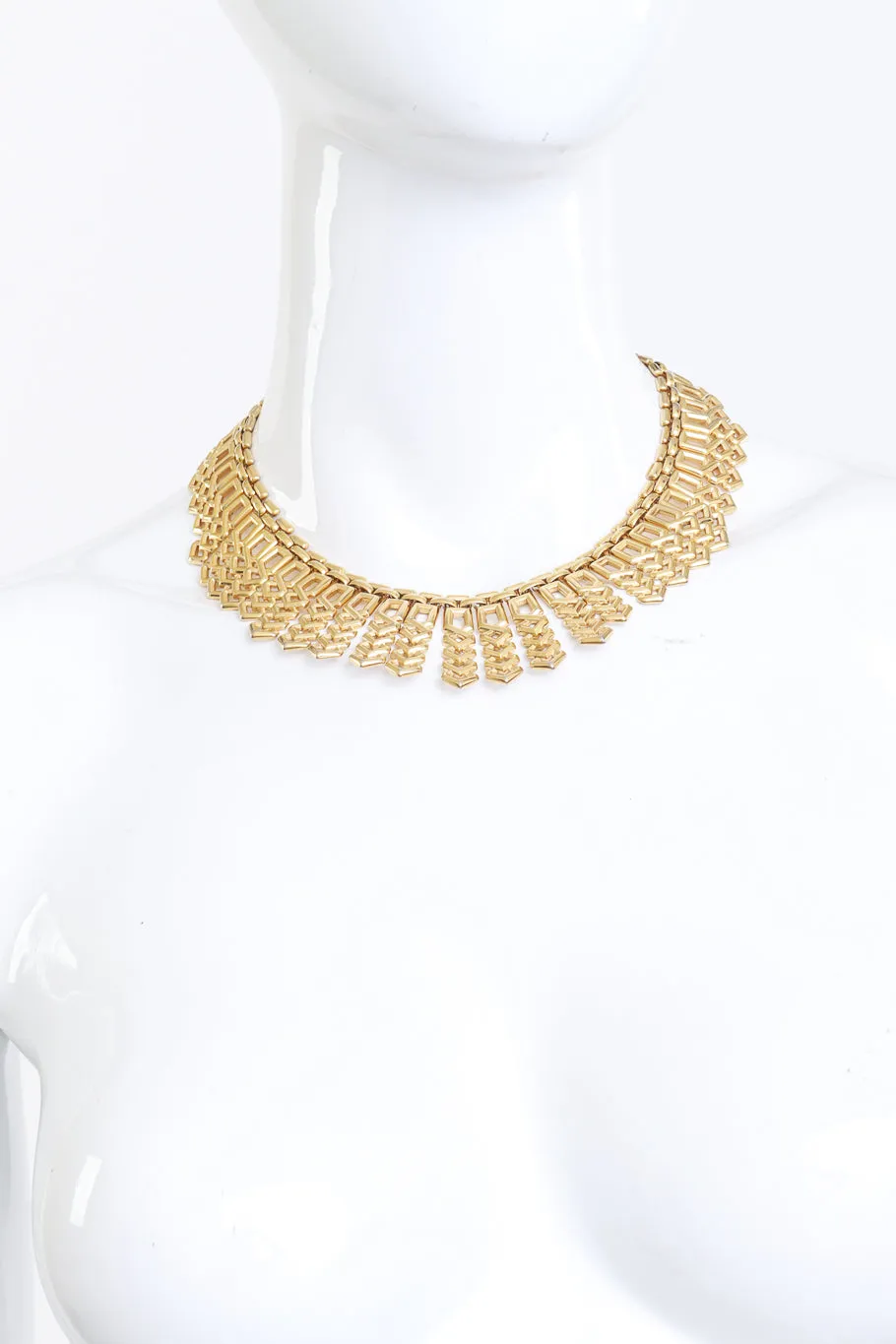 Geometric Feather Collar Necklace