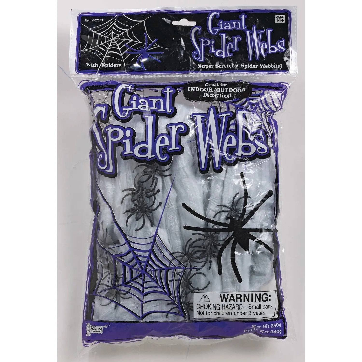Giant Spider Web with 12 Spiders 240 gm