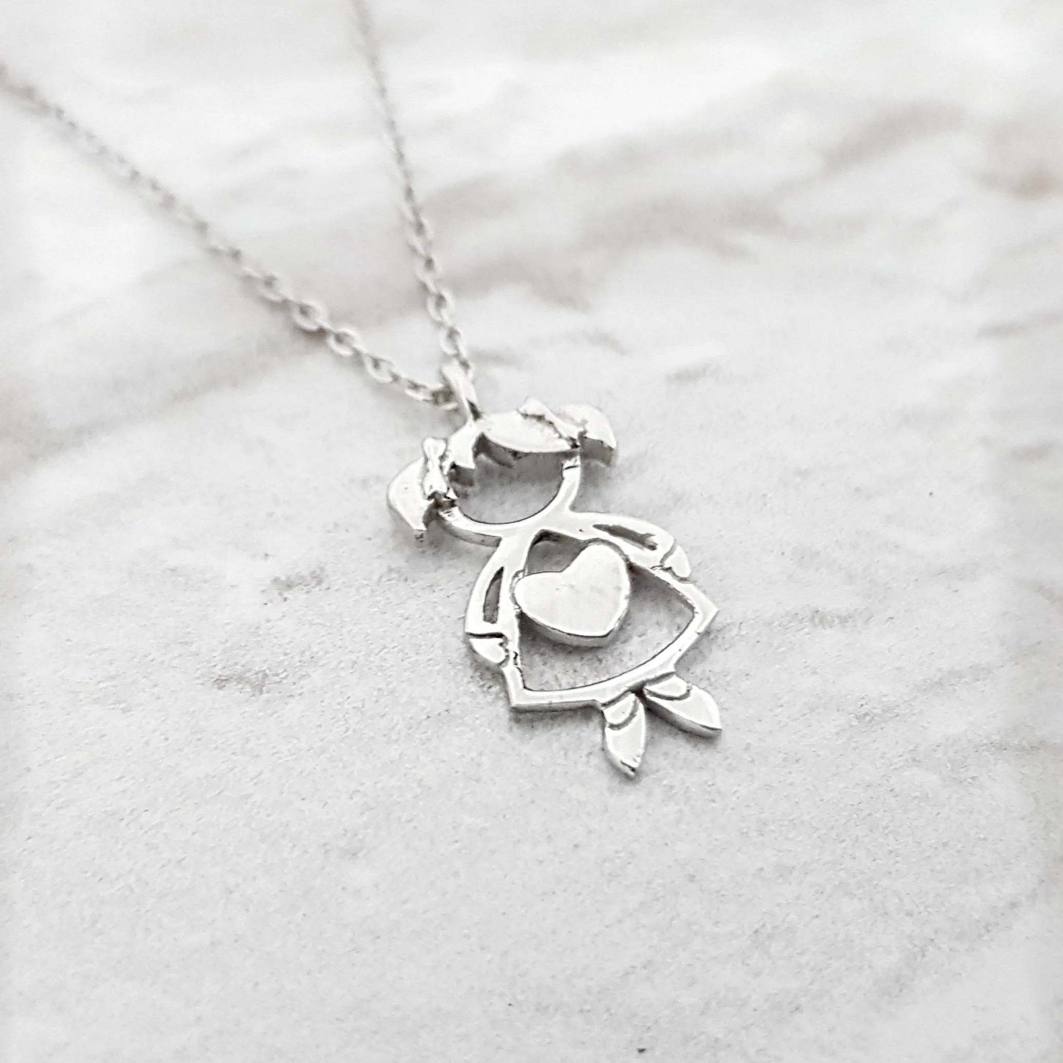 Girl Pendant Yellow Gold Charm