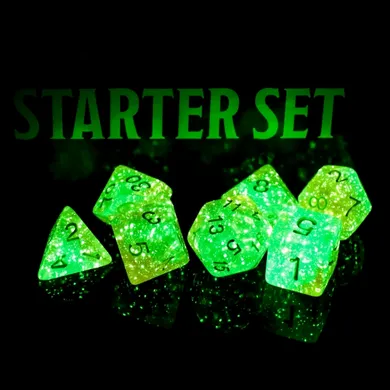 Glow in the Dark Rebirth RPG Dice Set