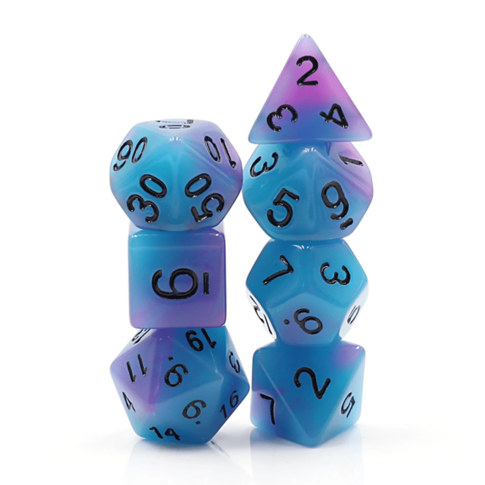 Glow in the Dark Supernova RPG Dice Set
