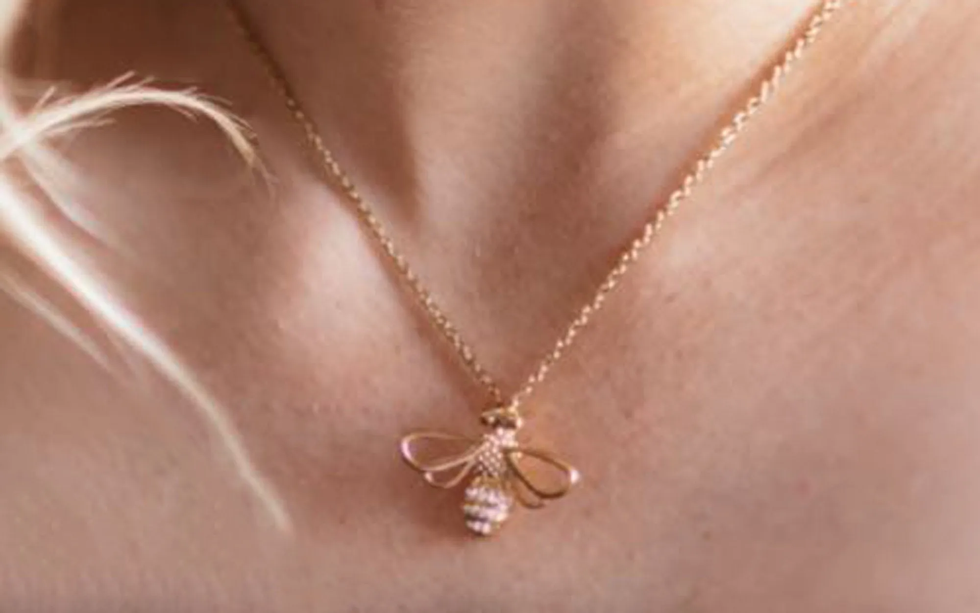 Gold Bee Necklace