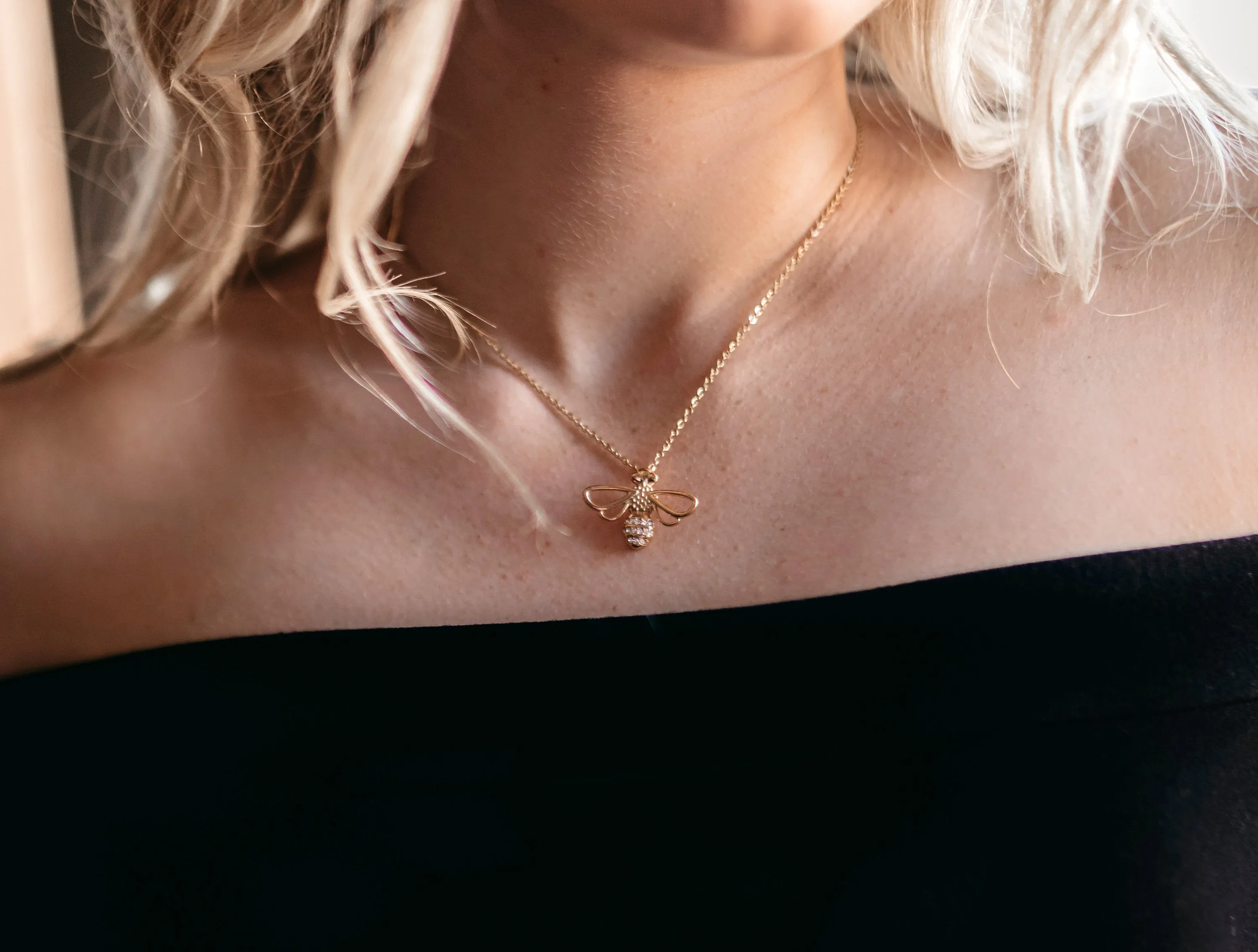 Gold Bee Necklace