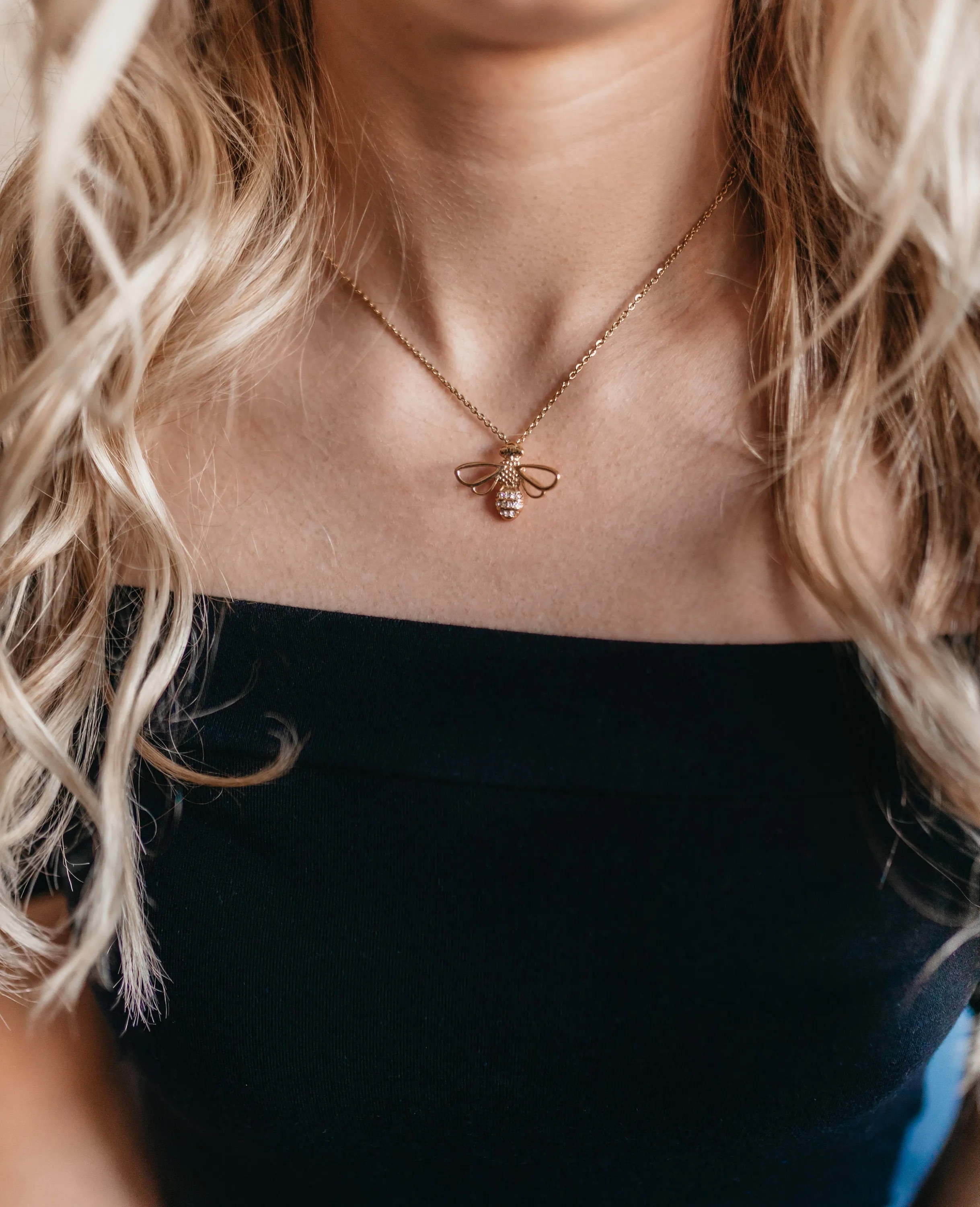 Gold Bee Necklace