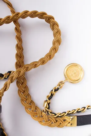 Gold Braided Chain Charm Belt