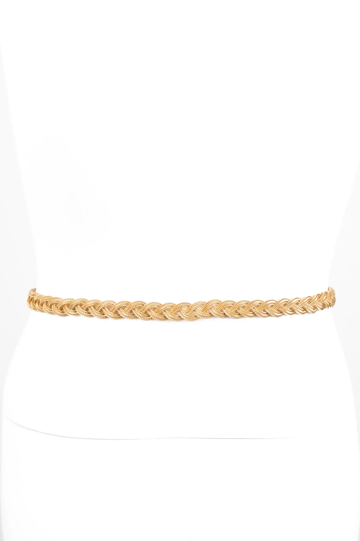 Gold Braided Chain Charm Belt