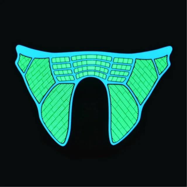 Halloween LED Masks Clothing Big Terror Masks Cold Light Helmet Fire Festival Party Glowing Dance Steady On Driver